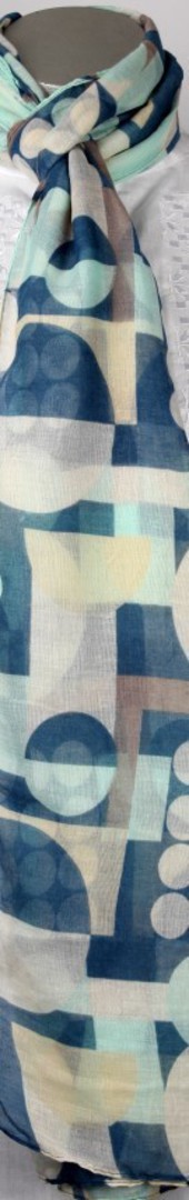 Printed  scarf blue Style:SC/4222/BLU image 0